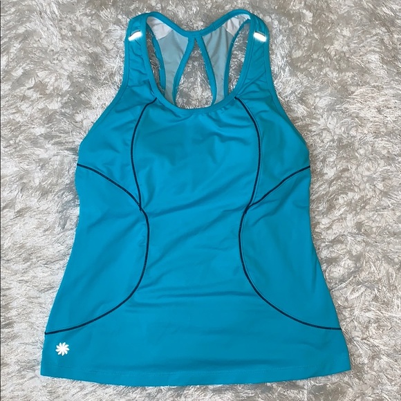 athletic tank with built in bra